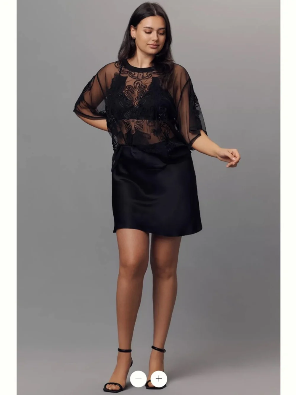By Anthropologie Sheer Mesh Top - Picture 7 of 7